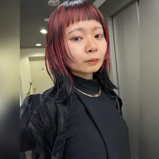 ミディアム カラー ムード造るハイトーン ケアブリーチ/ユウキのヘアスタイル