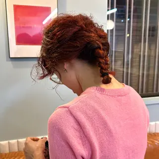 ロング カラー ヘアアレンジ MUKU リカのヘアスタイル