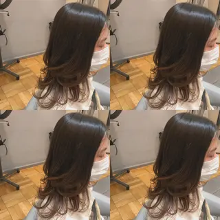 セミロング 阪上 沙織のヘアスタイル