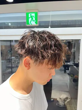パーマ メンズ 【毎朝セット3分】 メンズパーマ　真人のヘアスタイル