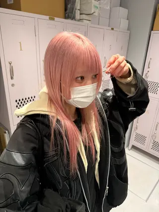 ロング カラー ハイトーンレイヤー 顔まわりSOTAのヘアスタイル