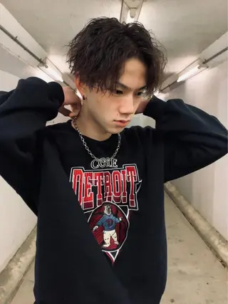 カラー パーマ メンズ 鈴木 レナのヘアスタイル