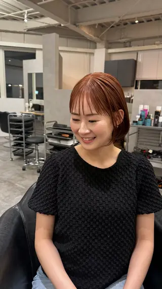 ショート カラー バレイヤージュモデル 募集👒ヨンスクのヘアスタイル