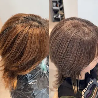 ミディアム カラー 癖毛女子が推薦✨ 美髪メイク美容師のヘアスタイル