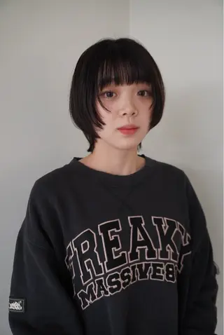 ショート 小顔レイヤー×コンパ クトボブ/林隆平のヘアスタイル