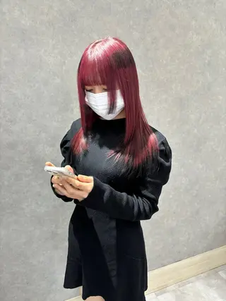 ロング カラー 長谷川 湧のヘアスタイル