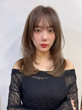 セミロング カラー 似合わせレイヤー 🇰🇷荒木洋文のヘアスタイル