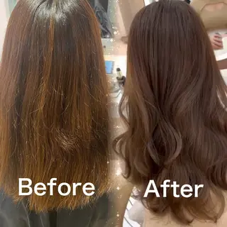 ロング カラー ブリーチなし 透明感カラー/艶髪のヘアスタイル