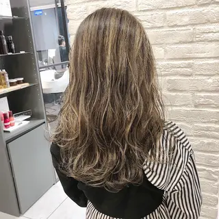 セミロング カラー ノンダメージ髪質改善 カラー💎/KURAのヘアスタイル