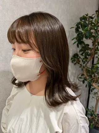 ミディアム カラー ヘアアレンジ letterby novel  はるみのヘアスタイル