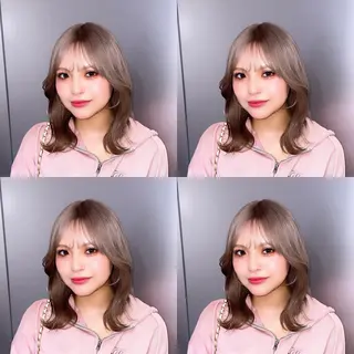 ミディアム カラー ヘアアレンジ 💎韓国レイヤー ×エクステゆうま💎のヘアスタイル