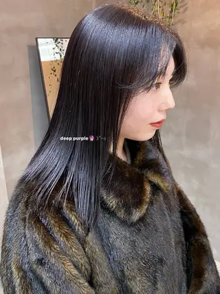 セミロング カラー 谷口 瑠愛のヘアスタイル