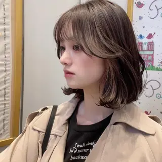 ショート 🤎小顔レイヤー /ベージュ🤎友香のヘアスタイル