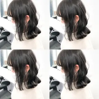 セミロング カラー ハイトーン×レイヤー カットTAKUMIのヘアスタイル