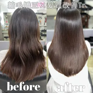 セミロング パーマ 髪質改善🩵縮毛矯正 代々木/木下のヘアスタイル