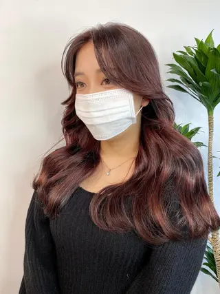 ロング カラー パーマ ヘアアレンジ メンズ キッズ ネイル マツエク・マツパ アイブロウ 韓国風×透明感カラー 髪質改善オタベシンヤのヘアスタイル