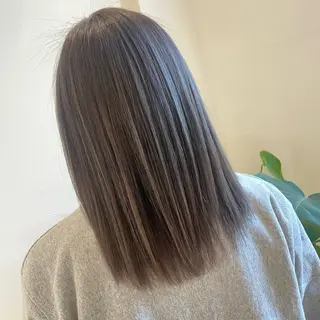 セミロング カラー パーマ 宮崎 英絵のヘアスタイル
