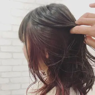 ミディアム カラー 本間 隼人のヘアスタイル