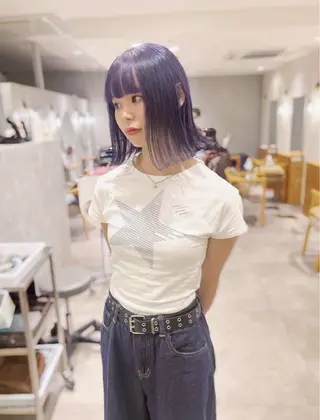 ミディアム カラー レイヤー/ショート chere狭山のヘアスタイル