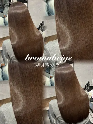 セミロング 柴田樹/大人可愛い 艶髪カラー/髪質改善のヘアスタイル