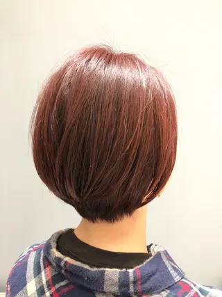ショート カラー 🌈ぷる艶カラー🌈 髪質改善👑柳沼尚貴のヘアスタイル