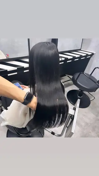 ロング 縮毛矯正・髪質改善 特化 出納 直起のヘアスタイル