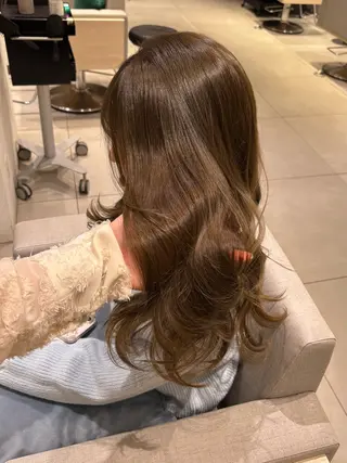 ロング カラー ヘアアレンジ 銀座/韓国レイヤー/ 艶カラー🍓原田侑依のヘアスタイル