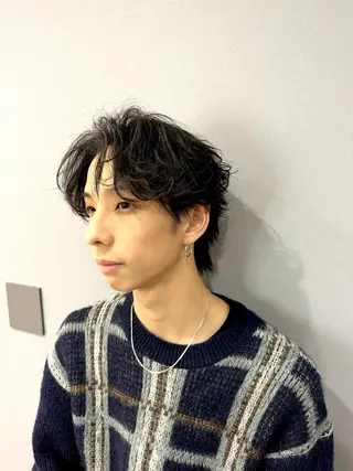 ショート パーマ メンズ Ryo 難波 メンズサロンのヘアスタイル