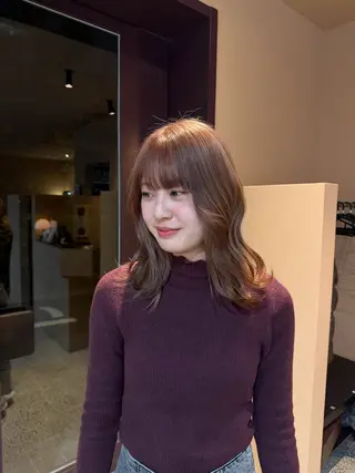 カラー YOKE 桃山台 SAKI♩ ܸのヘアスタイル
