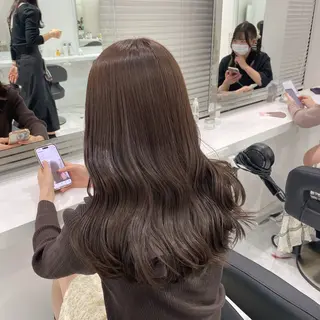 ロング カラー ヘアアレンジ 🫧モテる💗ダメー ジレスハイトーン🫧のヘアスタイル