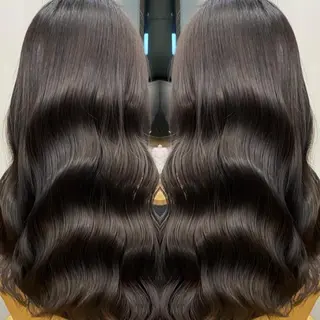 セミロング カラー プル艶職人/ にしものヘアスタイル