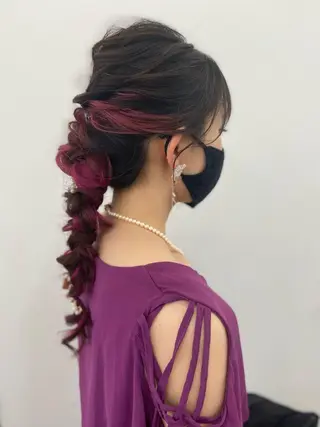 ロング ヘアアレンジ 勝野 麻美のヘアスタイル