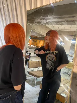 セミロング カラー 海外レイヤー /NAGISAのヘアスタイル