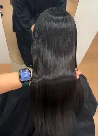 ロング 海外ヘア/美髪矯正 海外レイヤー/ヒラキのヘアスタイル