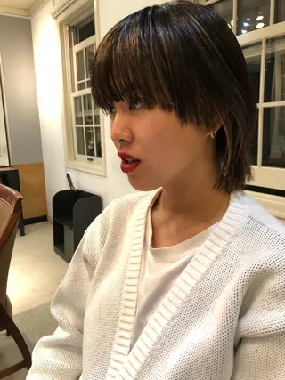 ミディアム カラー eri kinjoのヘアスタイル