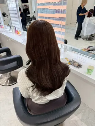 カラー 🤍ブリーチなし ブラウンhimi🤍のヘアスタイル