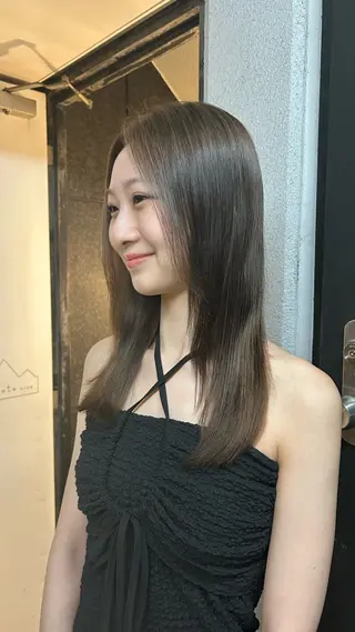 セミロング カラー 似合わせパーマ 🪷なりたりみのヘアスタイル