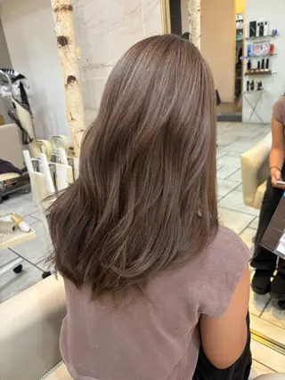 セミロング カラー エクステ/ブリーチ 緑地公園店長浦岡のヘアスタイル