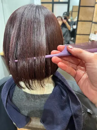 ショート カラー パーマ ヘアアレンジ メンズ キッズ ネイル マツエク・マツパ アイブロウ 久木原 ゆりのヘアスタイル