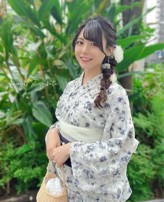 セミロング ヘアアレンジ ヘアメイク/髪質改善 🎀Moeri🎀のヘアスタイル