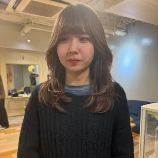 ミディアム カラー ブリーチなしベージュ カラー✨Takeのヘアスタイル