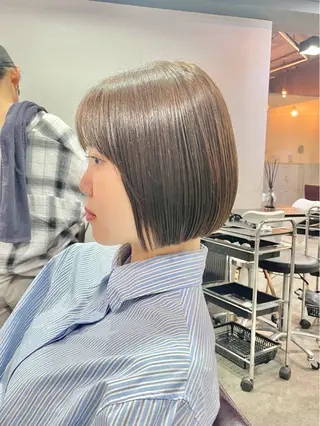 ショート カラー 韓国/レイヤーカット 顔周り/廣瀬達哉のヘアスタイル