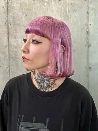 ミディアム カラー 派手髪デザインカラー ヒロカのヘアスタイル
