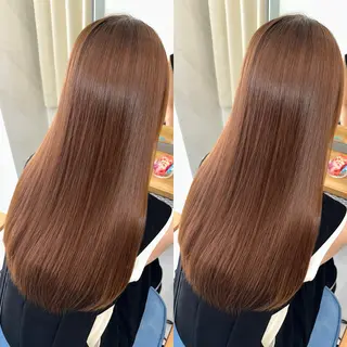 ロング カラー 髪質改善🩵縮毛矯正 代々木/木下のヘアスタイル