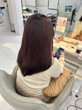 セミロング 柔らかカラー🤎 luna🧸🤎のヘアスタイル