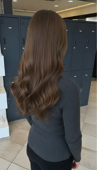 ロング カラー MOKA🌼 淵野辺デザインカラーのヘアスタイル