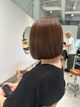 ミディアム カラー 野中 久美子のヘアスタイル