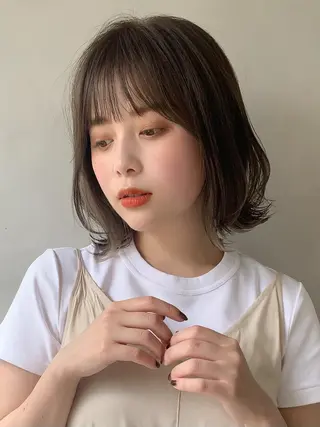 ミディアム カラー パーマ ✨髪質改善　美髪✨ 縮毛　井上 大誠のヘアスタイル