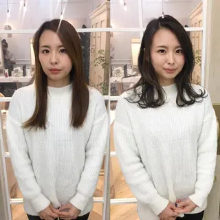 セミロング カラー 大人可愛いショート* NoWL栗原隆成のヘアスタイル