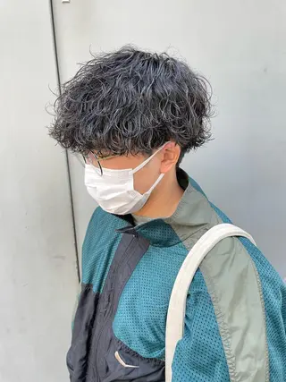 ミディアム カラー パーマ ヘアアレンジ メンズ キッズ ネイル マツエク・マツパ アイブロウ ✂️メンズカット ひろき✂️のヘアスタイル